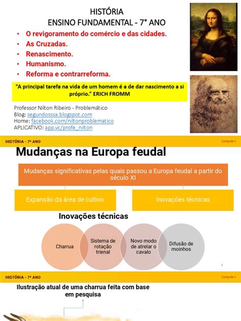Mudanças Na Europa Feudal - 7° Ano Mudanças Na Europa Feudal | PDF | Feudalismo | Cruzadas