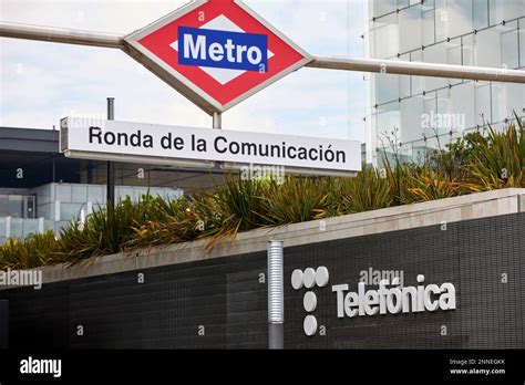 Metro Next To The Telefónica Headquarters Building On April 27 2021