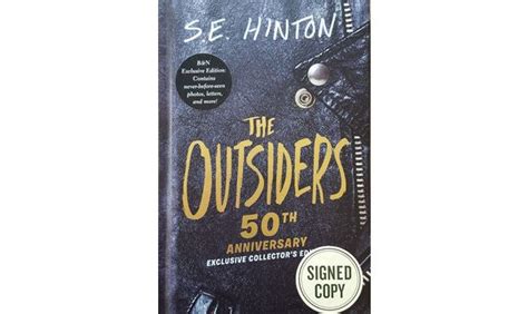 S E Hinton Signed Copy Of The Outsiders 50th Anniversary Edition