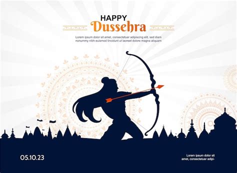 Premium Vector | Dussehra banner concept