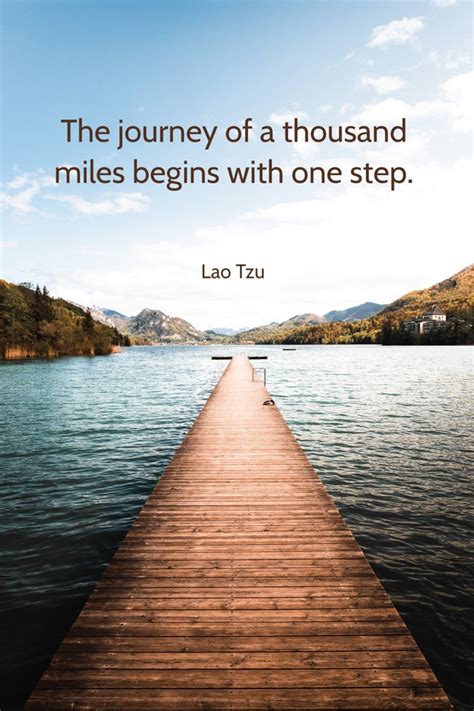 The journey of a thousand miles begins with one step. - Quozio