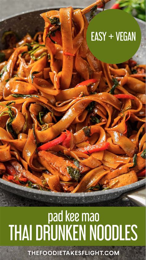 Vegan Thai Drunken Noodles Pad Kee Mao Artofit