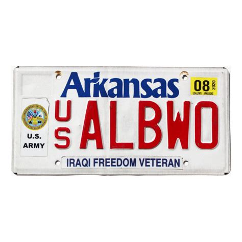 2020 Arkansas Veteran #ALBWO | Military License Plates