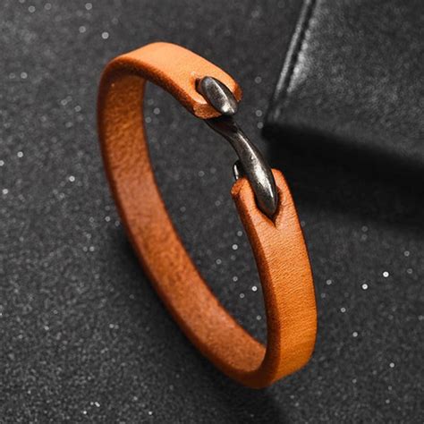 Brown Vintage Leather Bracelet For Men Classy Men Collection