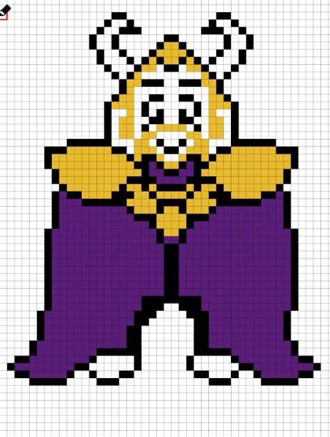 Asgore Pixel Art Undertale Amino