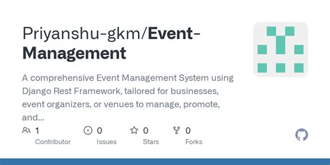 GitHub Priyanshu Gkm Event Management A Comprehensive Event