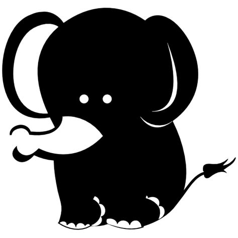 Sitting Baby Elephant Svg