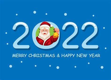 2022 with santa claus greeting celebration on christmas and new year ...