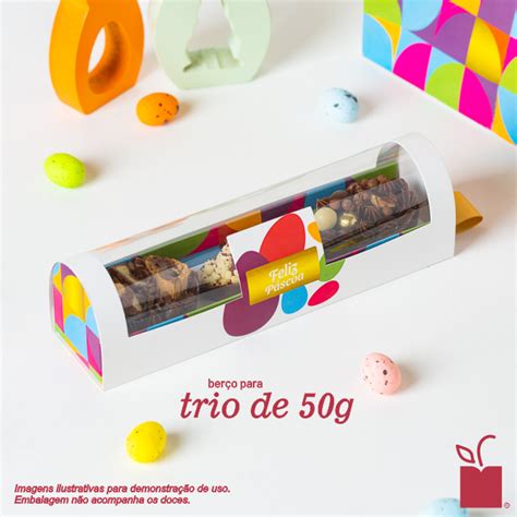 Caixa Para Macaron Ou Trio De 50g COLORS Pacote 10 Unidades A