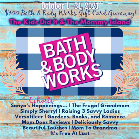 100 Bath And Body Works October Giveaway The Kids Did It