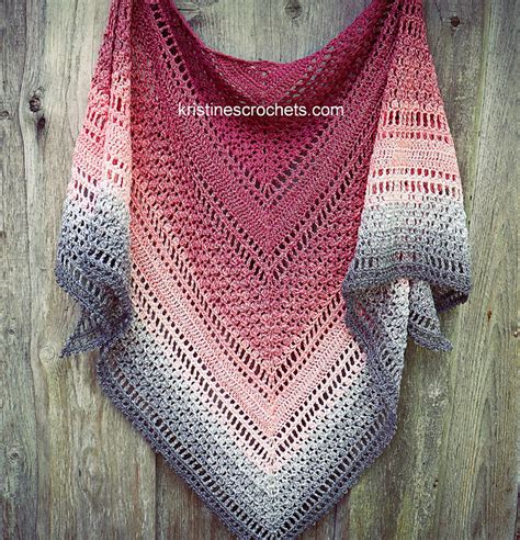 Ravelry Rose Sienna Triangle Shawl Pattern By Kristines Crochets