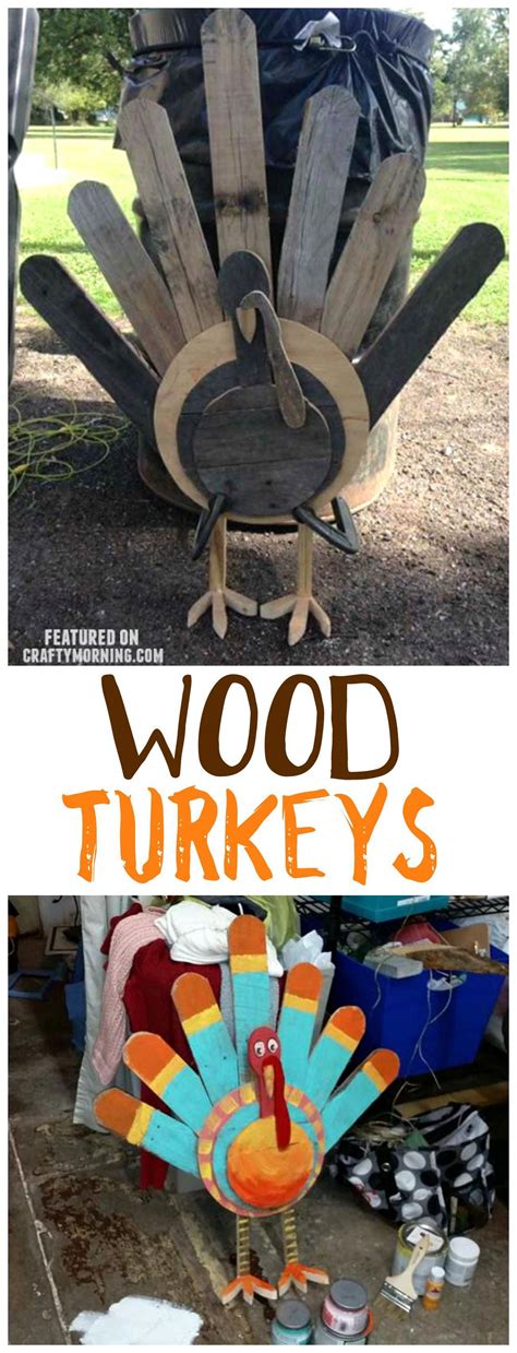 Wood Pallet Turkeys For A Thanksgiving Craftdecoration So Cute