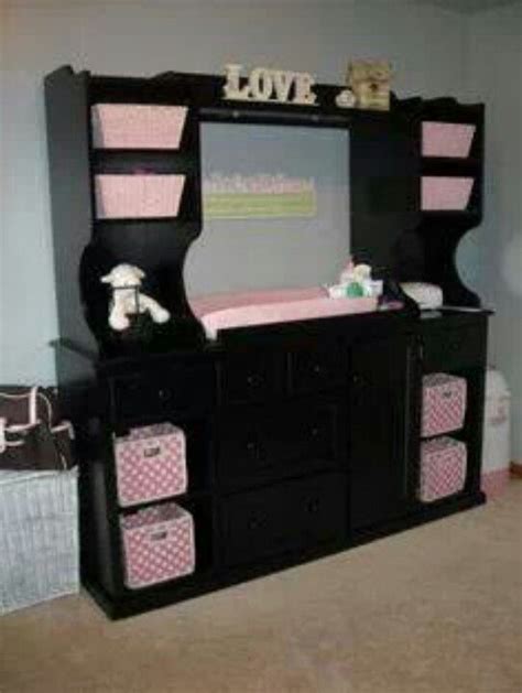 Turn An Old Entertainment Center Into A Changing Table Old