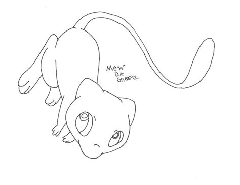 Mew Outline by daghostz on DeviantArt