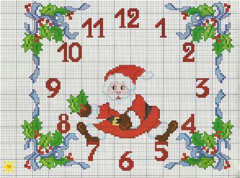 Orologio Natale Magiedifilo It Punto Croce Uncinetto Schemi Gratis