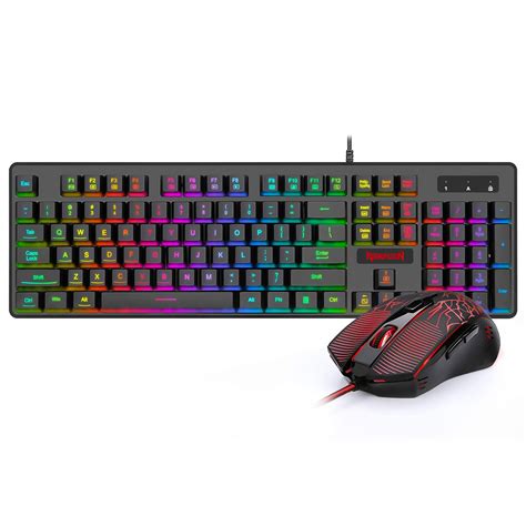 Redragon S Gaming Keyboard And Mouse Combo Wired Mechanical Feel Rgb