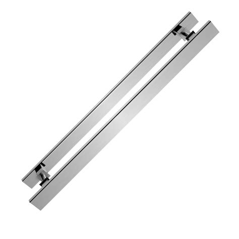 Puxador Porta Pivotante Ou Porta De Correr Inox Escovado 40cm Duplo