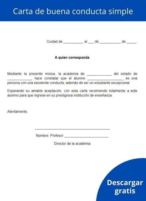 Introducir Imagen Modelo De Carta De Buena Conducta Escolar Hot Sex