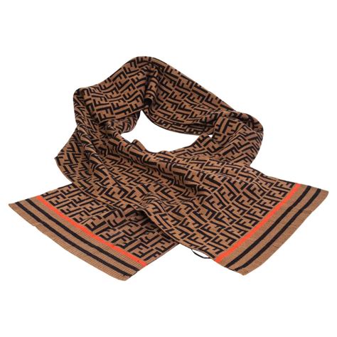 Fendi Ff Orange Stripe New Scarf At 1stdibs