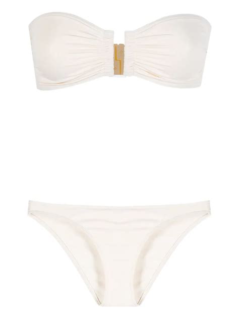ERES Strapless Top Bikini Set White FARFETCH