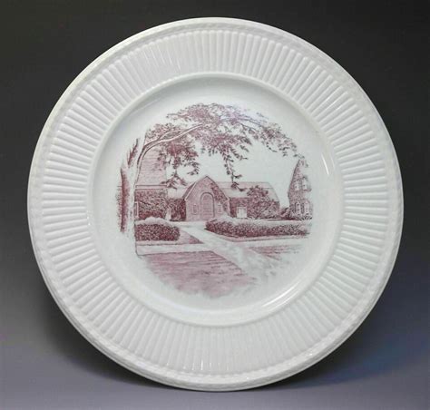 Wedgwood Etruria Plate Old College University Delaware Mulberry