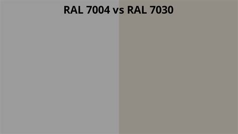 RAL 7004 Vs 7030 RAL Colour Chart UK