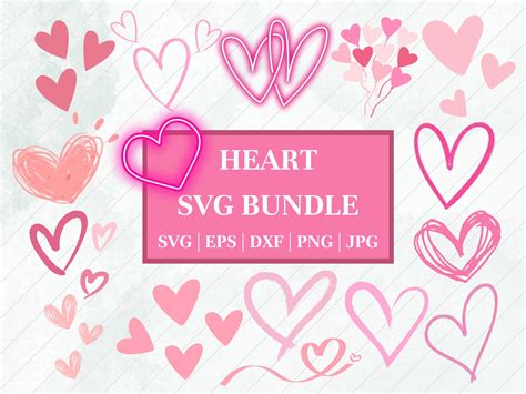 Heart Svg Bundle Heart Svg Hand Drawn Heart Svg Open Heart Svg