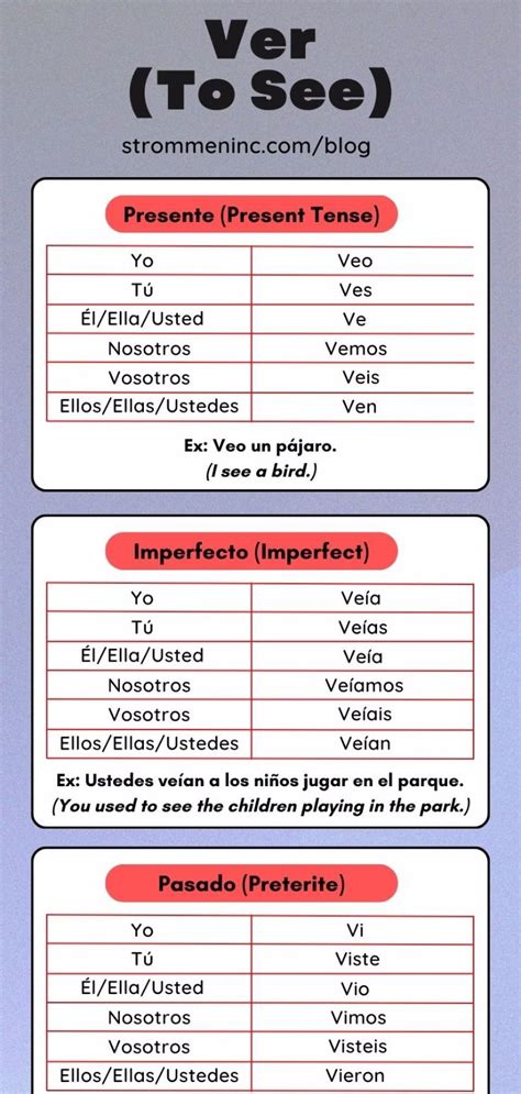 Mastering The Ver Conjugation In Spanish 2024