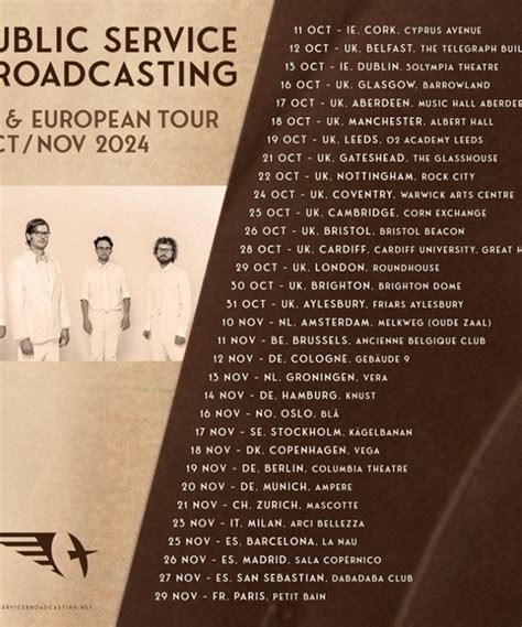 Public Service Broadcasting UK EU Tour 2024 02 November 2024