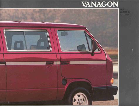 TheSamba VW Archives 1988 VW Vanagon Brochure