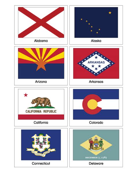 USA State Flag Flash Cards ESL ELL Newcomer Made By Teachers