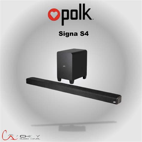 Polk Audio Signa S4 Ultra Slim Tv Sound Bar With Dolby Atmos And Wireless Subwoofer Shopee Malaysia