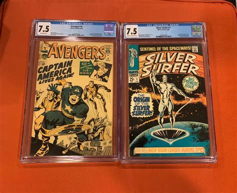 PGM Avengers 4 And Silver Surfer 1 Serious Color Fading Post Grading