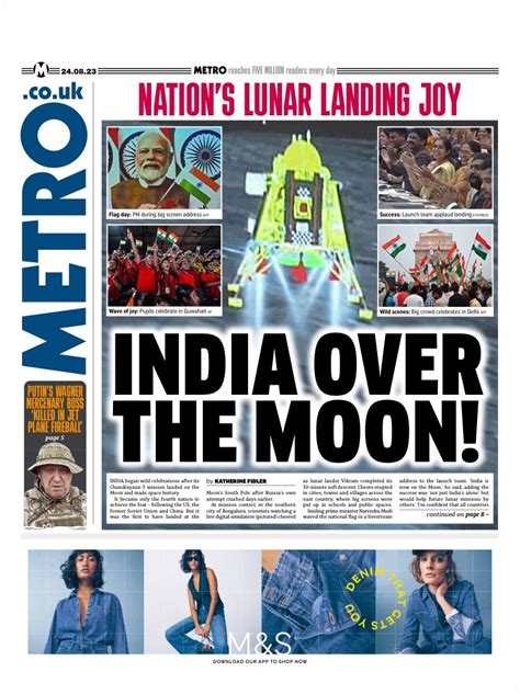 Metro Front Page 24th Of August 2023 Tomorrows Papers Today