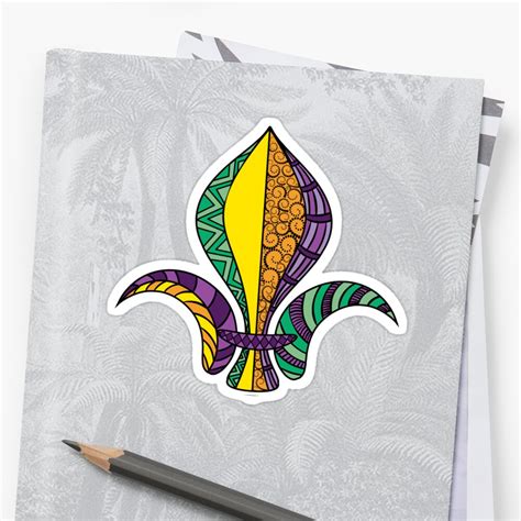 "Mardi Gras Fleur-de-Lis " Stickers by Dv-Design | Redbubble