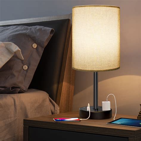 Led Bulb Usb Table Lamp Bedside Touch Control Desk Lamp W Usb