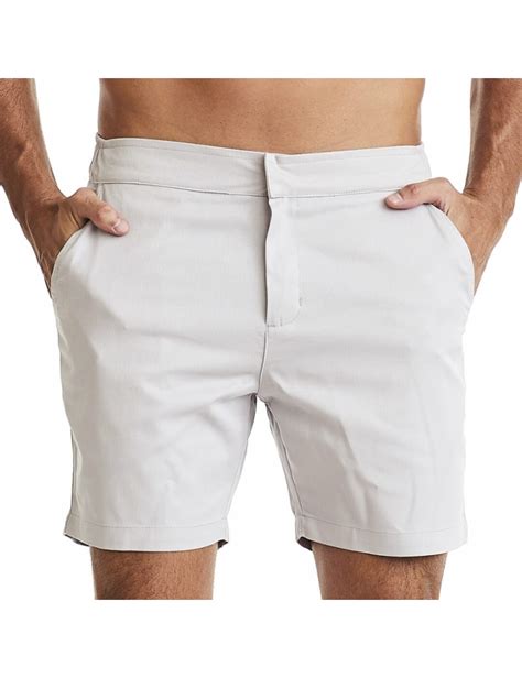 Bermuda Masculina Sarja El Stico Smart Fit Cinza Vaca L Ca