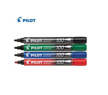 Marker Permanent Pilot 100 Varf Rotund Negru