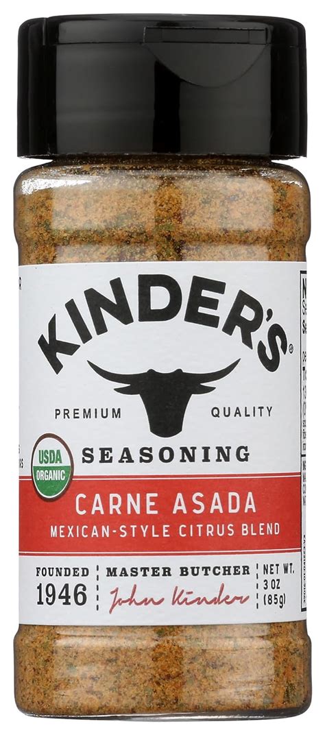 Kinders Organic Carne Asada Seasoning 3 Oz Grocery And Gourmet Food