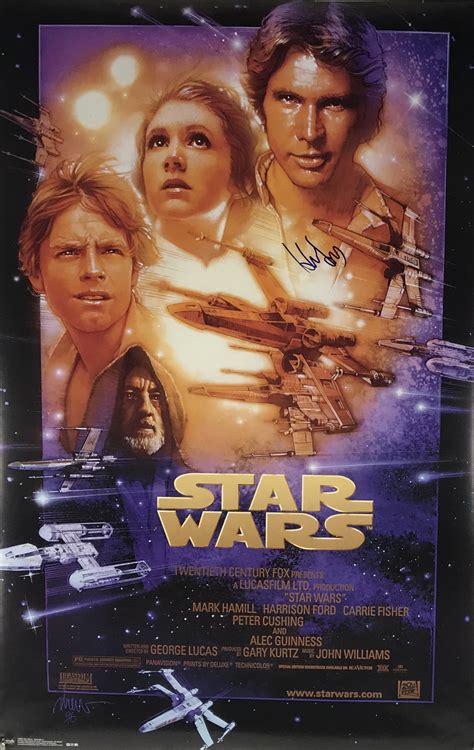 Lot Detail Harrison Ford Near Mint Signed Over Sized 24 X 36 Star