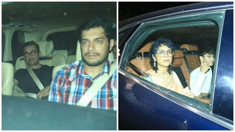 Aamir Khan, son Junaid, ex-wife Kiran Rao and family spotted at Salman ...