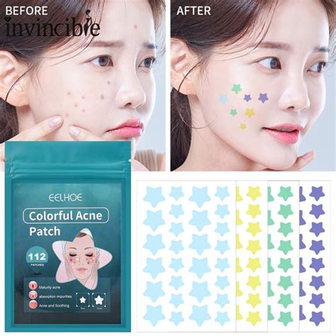 112 Pcs Star Shaped Hydrocolloid Acne Patches Invisible Acne Removal