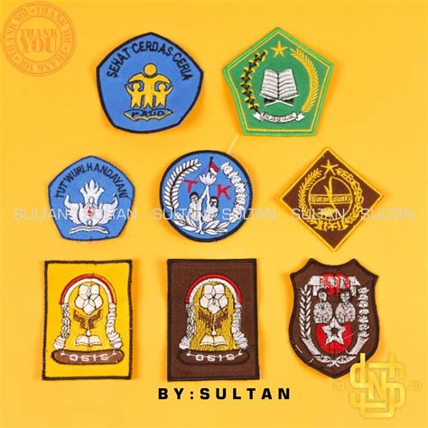 Jual BORDIR LOGO SEKOLAH Ikhlas Beramal OSIS TK SD SMP SMA PRAMUKA Bet