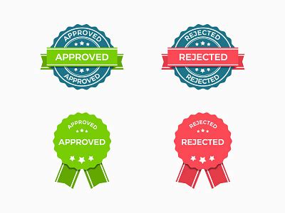 Approved And Rejected Stamps by GraphBerry on Dribbble