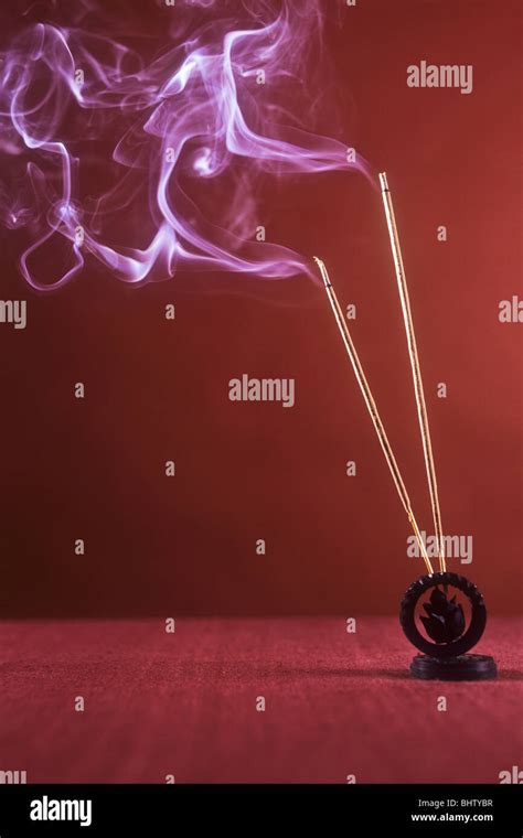 Burning Incense Sticks Stock Photo Alamy