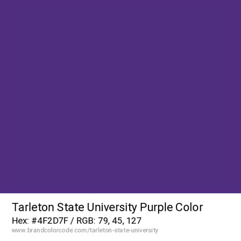 Tarleton State University Brand Color Codes » BrandColorCode.com