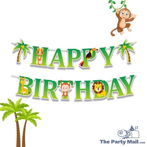 Jungle "Happy Birthday" Card Banner in Sri Lanka - The Party Mail