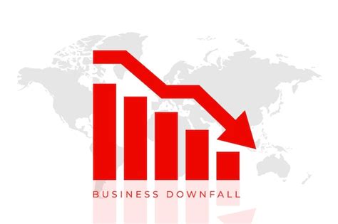 Free Vector | Business share market downfall red arrow background