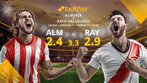 UD Almería vs Rayo Vallecano horario TV estadísticas clasificación