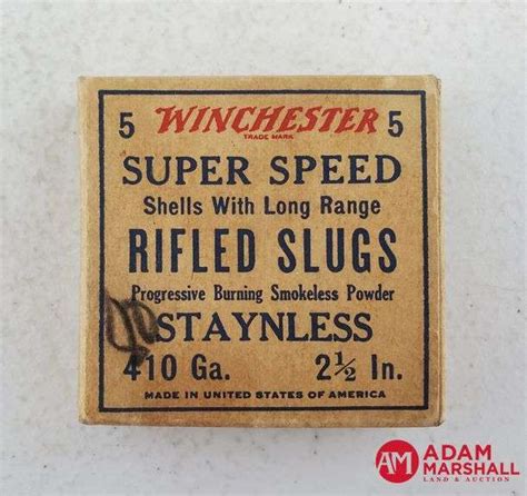 Vintage Winchester Super Speed 410 GA 2 1 2 Staynless Rifled Slugs